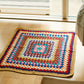 Small Size Colorful Knit Granny Square Blanket