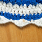 Blue × White Knit Granny Square Blanket