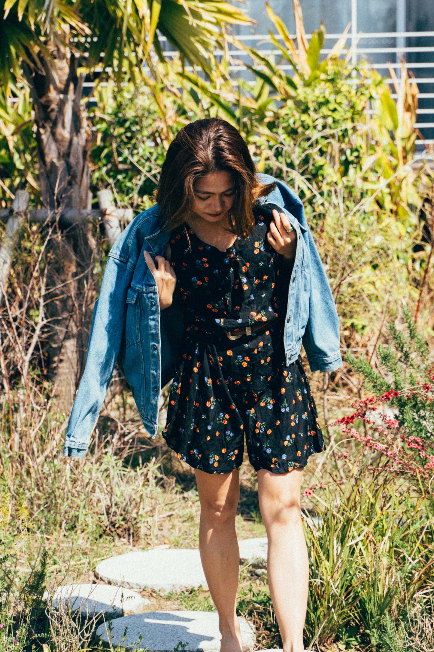 Westport Ltd. Black Flower Patterned Rompers