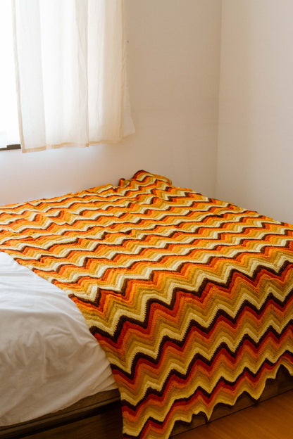 Red Sunset Granny Blanket