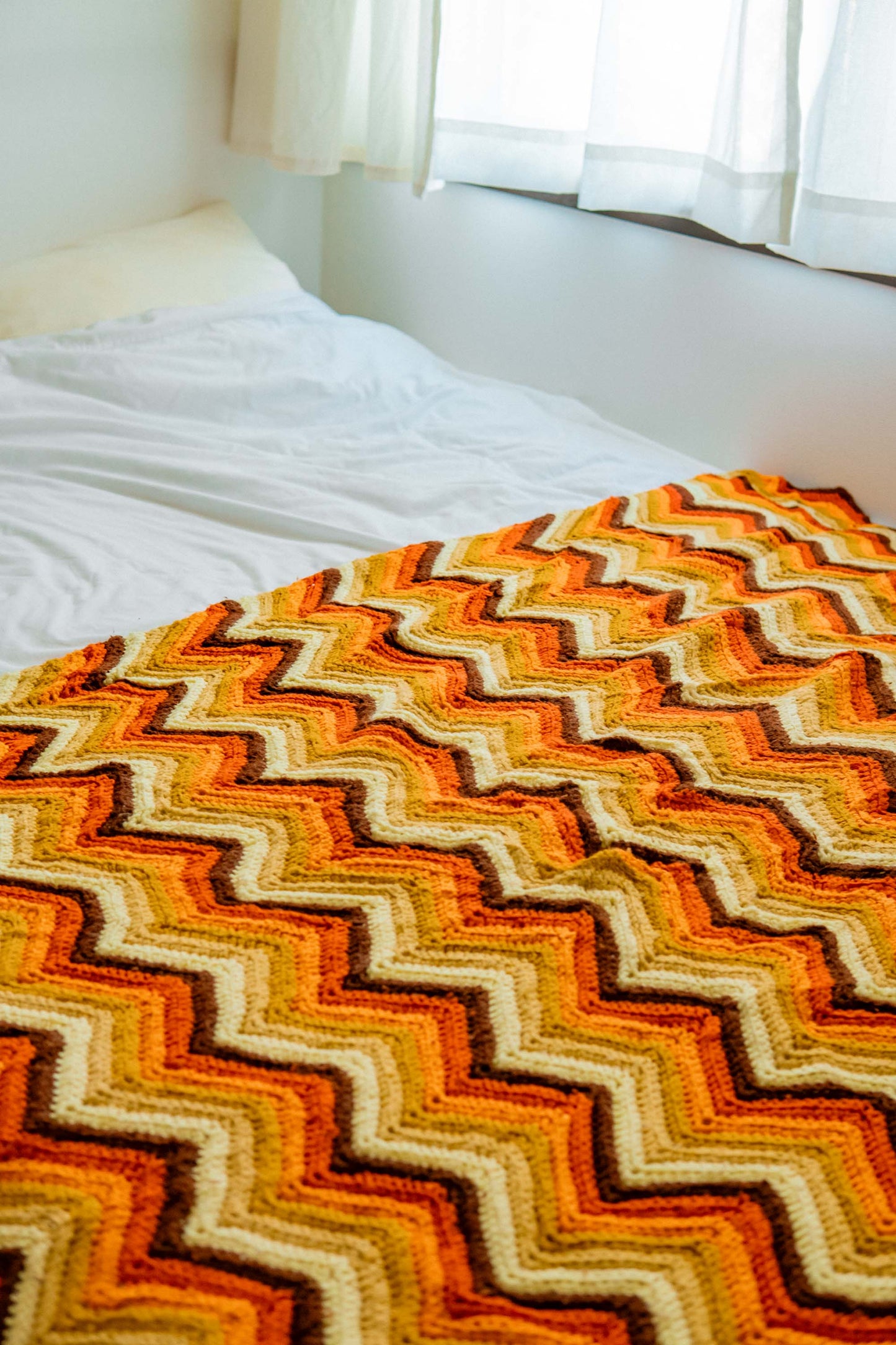 Red Sunset Granny Blanket