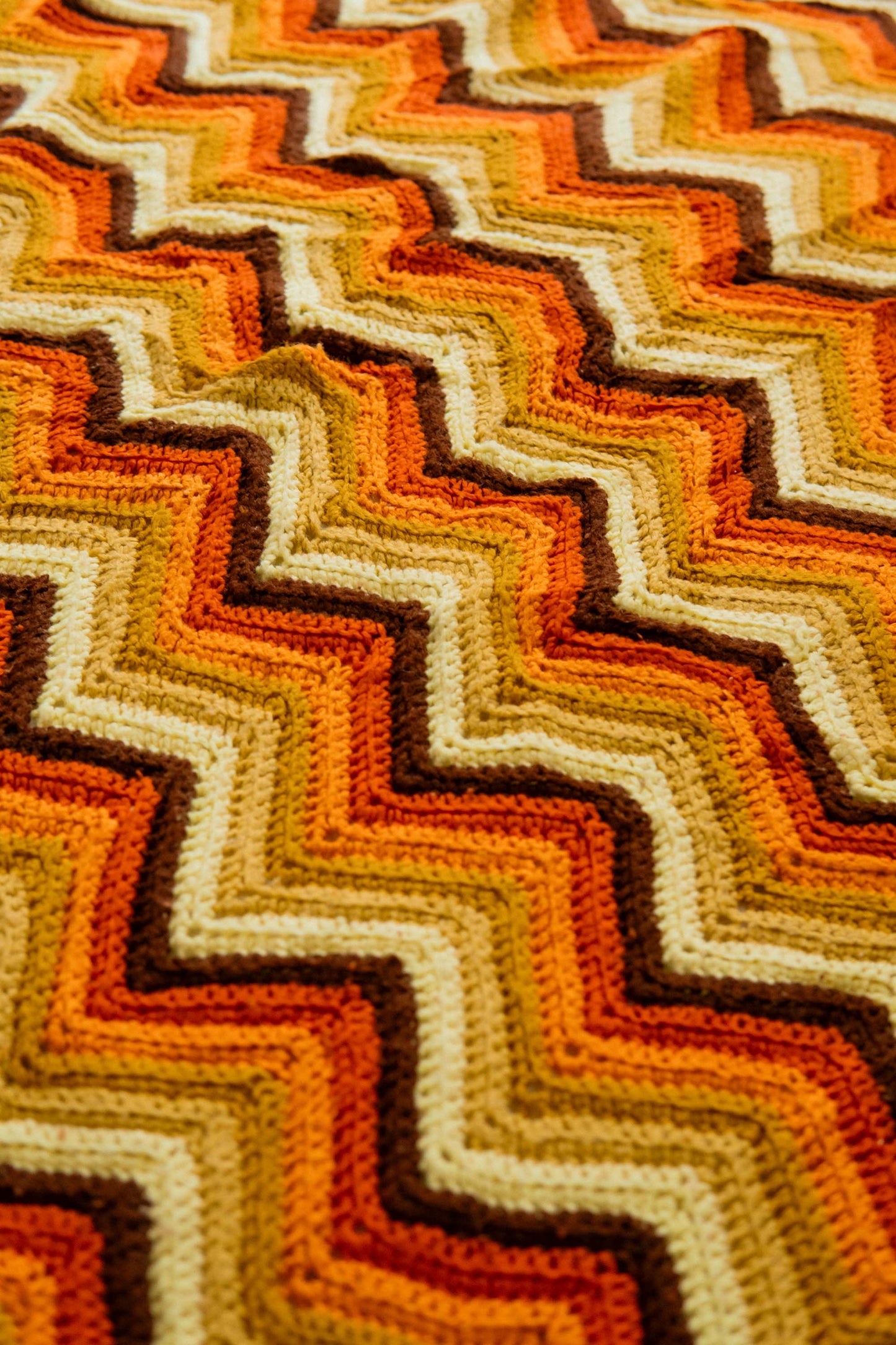 Red Sunset Granny Blanket