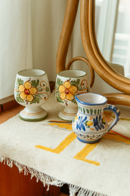 White Blue Ceramic Mini Pitcher