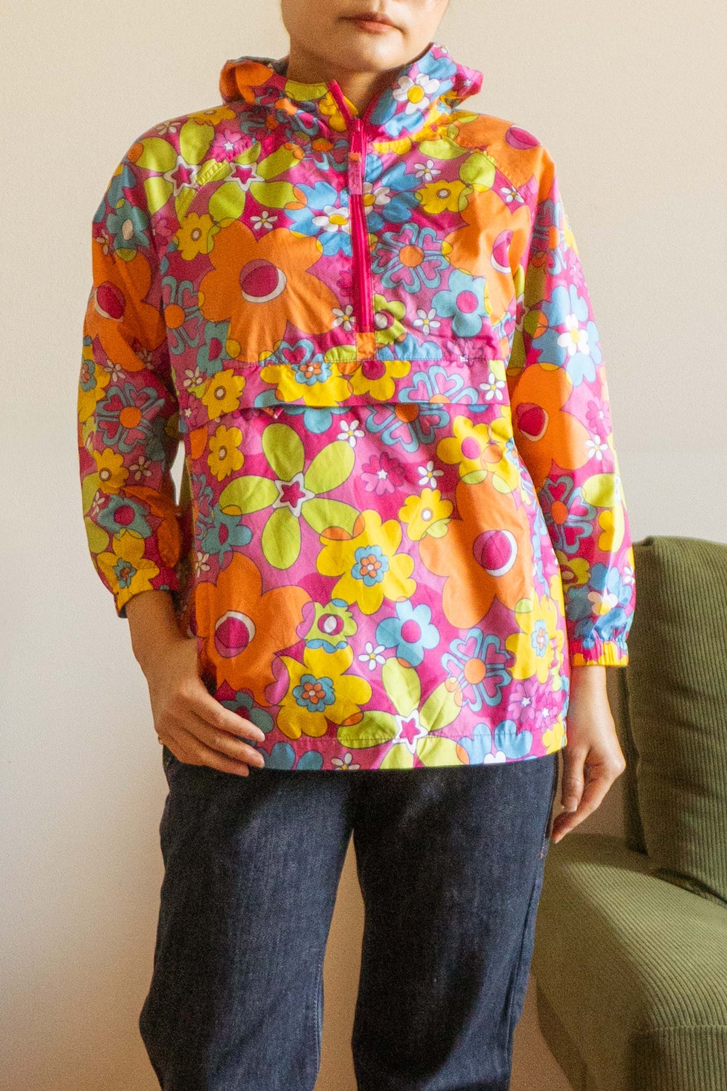 Floral Patterned Anorak