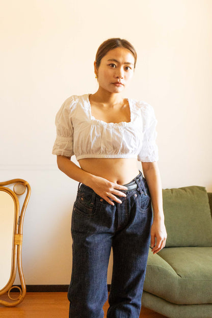 White Dirndl Crop top