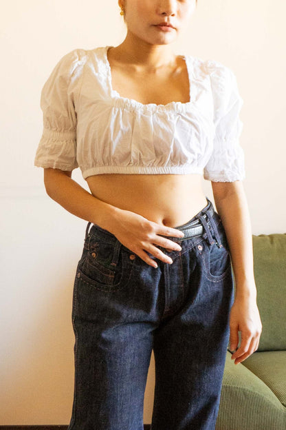 White Dirndl Crop top