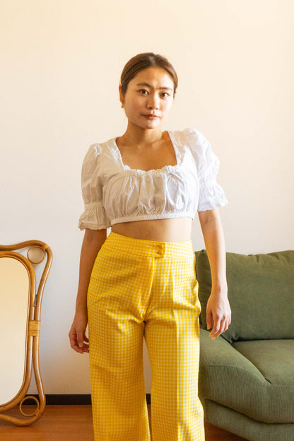 White Dirndl Crop top