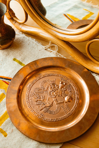 Mexican Copper Decorative Plate