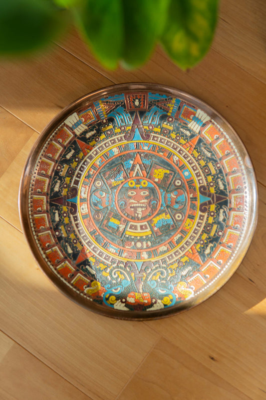 Mexican colorful Sun Decorative Plate