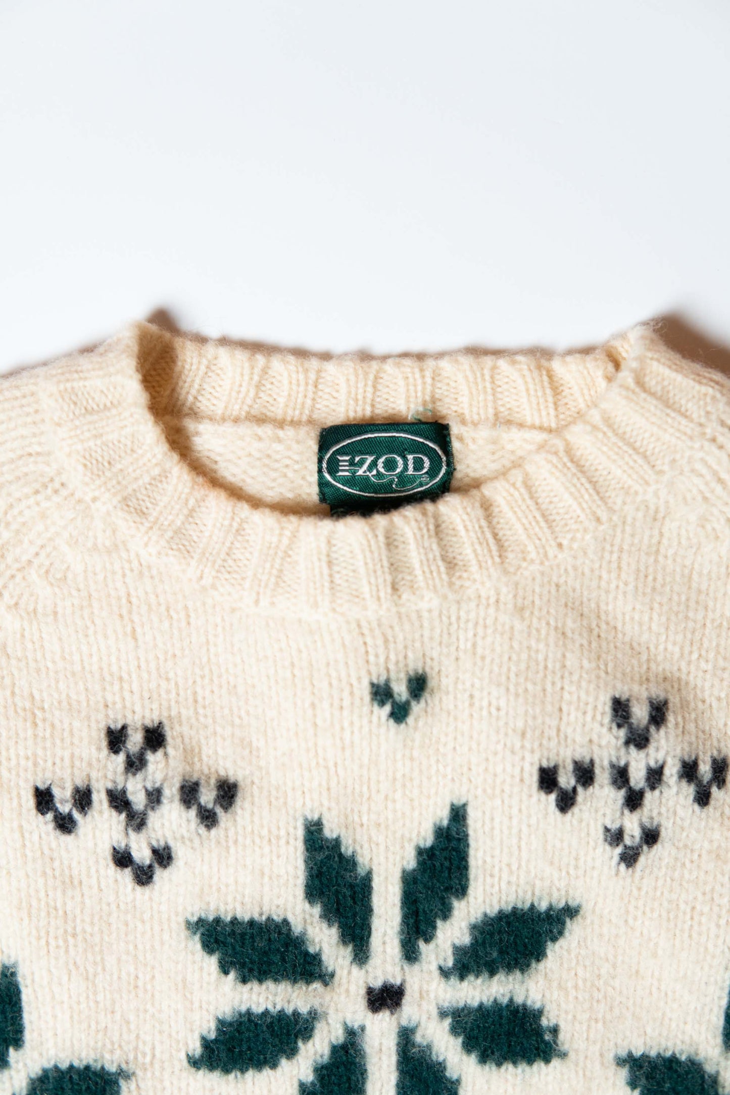 IZOD White Nordic Knit Sweater