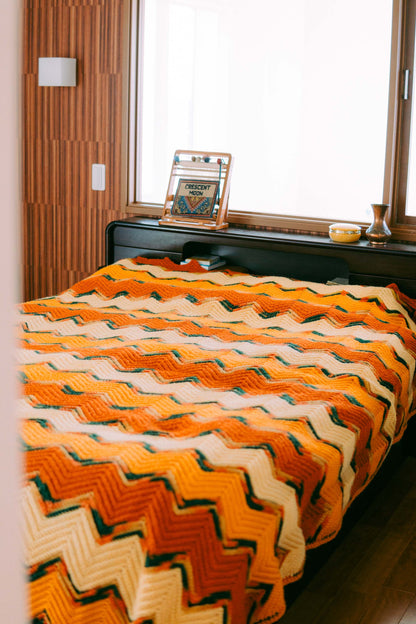 Big size Orange Granny Blanket