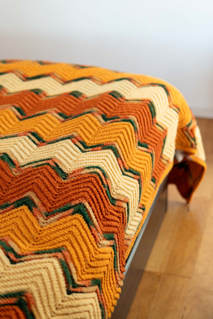 Big size Orange Granny Blanket