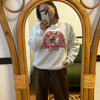 90s SCREEN STARS KU White Sweat shirt