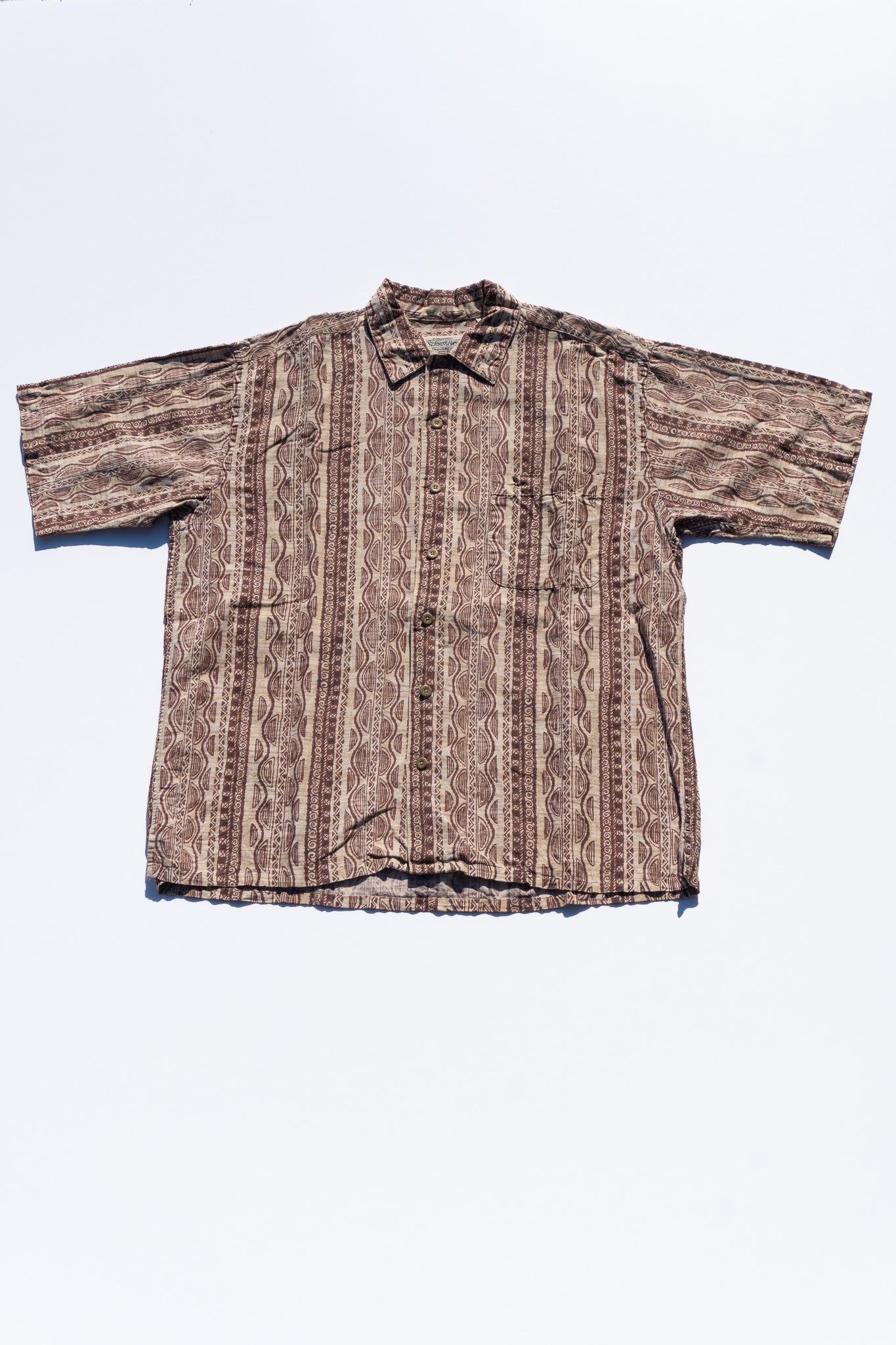 "ST JOHN'S BAY" Brown Pattern Short Sleeve Shirts