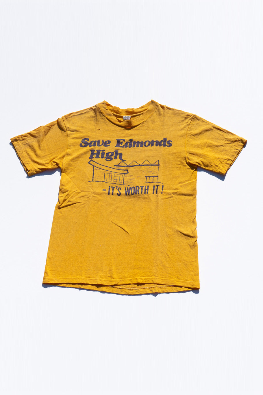 70s Yellow Tiger Logo T-shirt