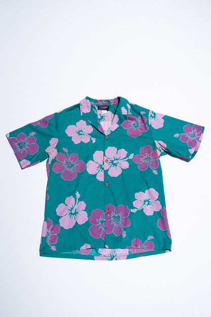 Classic Green Hibiscus Aloha Shirt