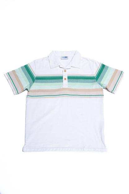 "AIPA" Classical Green Stripe Polo Shirts