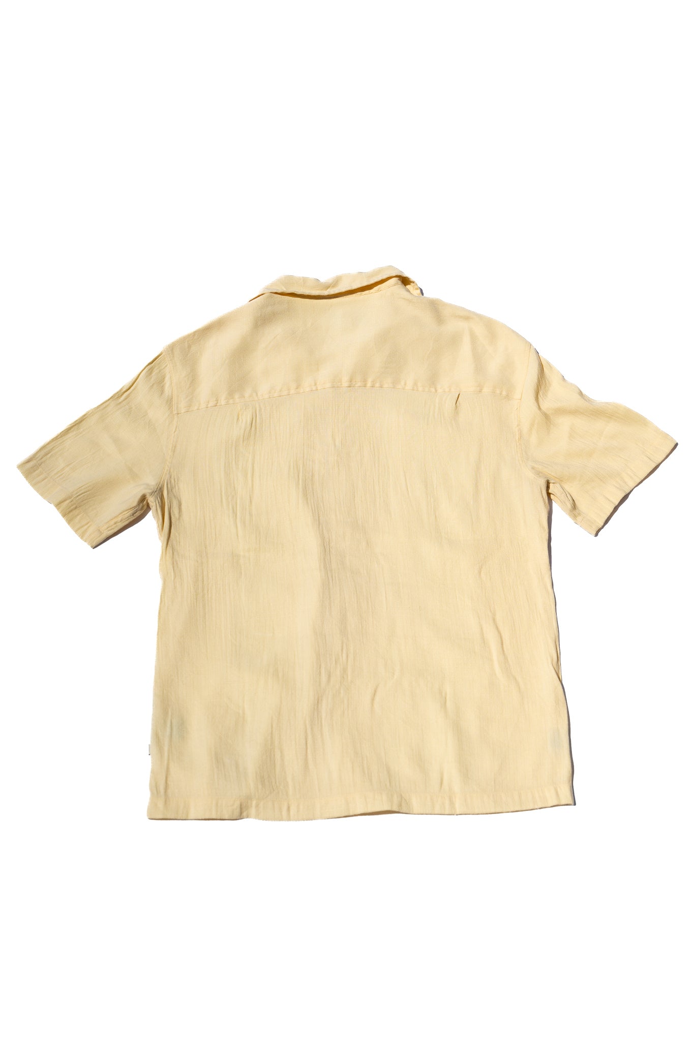 Yellow and White Stripe Aloha Shirt