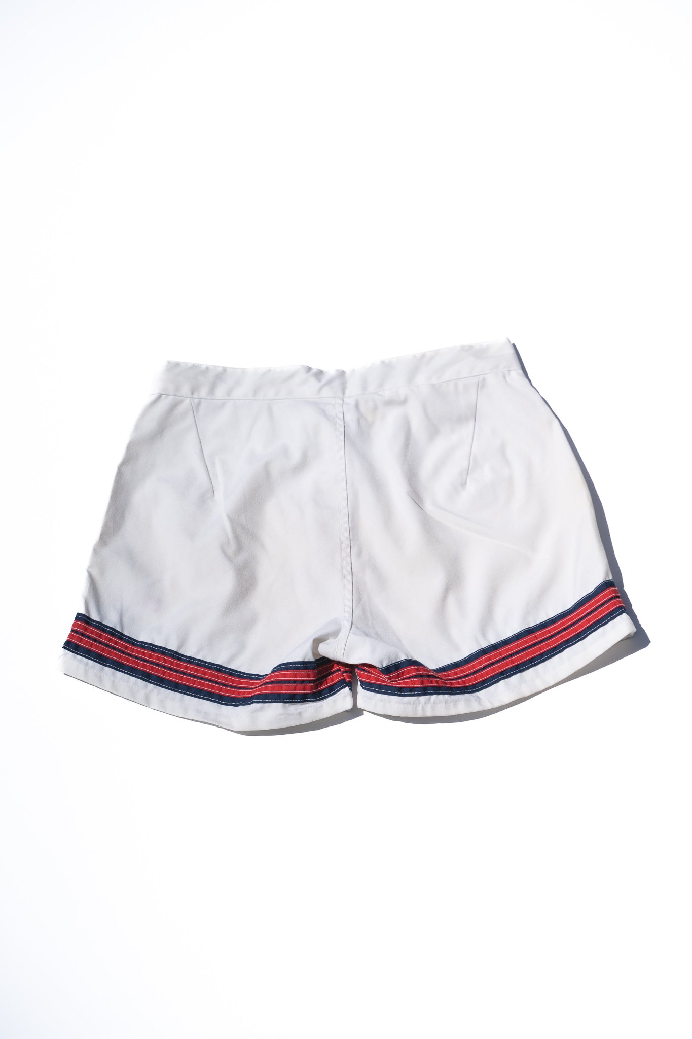 "HANG TEN" 70s White Board Shorts