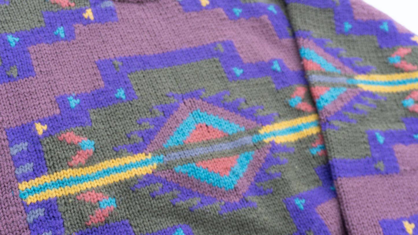 "ALMACEN" Purple Patterned Sweater