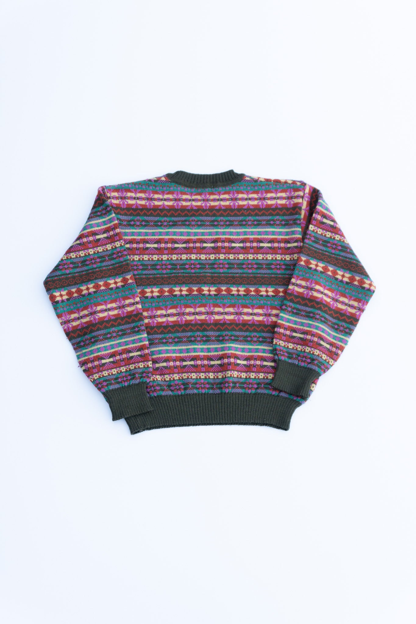 "Sweet cabin" Colorful Patterned Sweater