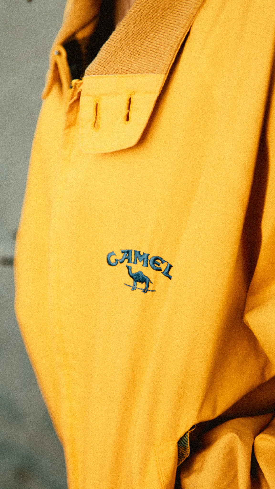 "CAMEL" Yellow Blouson Jacket